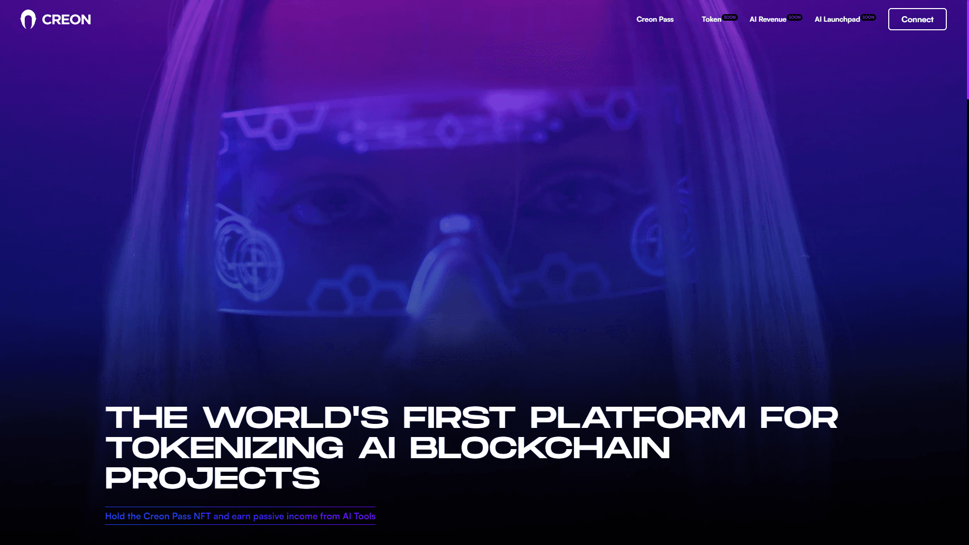 Creon AI - NFT Platform Landing Page